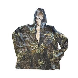 Camo Vinyl Pullover Jacket Hoodie L RN 513207 Waterproof Hunting Layer